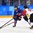 GANGNEUNG, SOUTH KOREA - FEBRUARY 14: Korea's Yujung Choi #6 battles for a loose puck with Japan's Hanae Kubo #21 during preliminary round action at the PyeongChang 2018 Olympic Winter Games. (Photo by Matt Zambonin/HHOF-IIHF Images)


